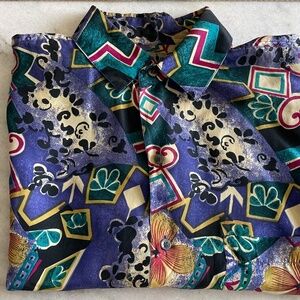 Men’s print silk shirt